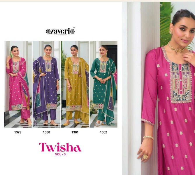 Twisha Vol 3 By Zaveri Kurti With Bottom Dupatta Suppliers In India